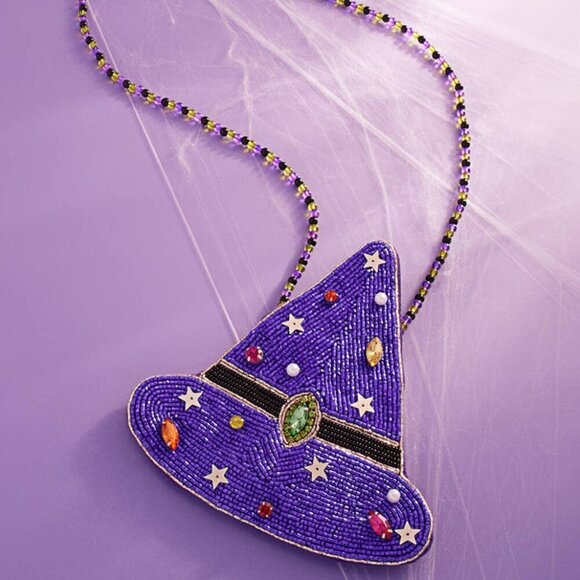 Halloween Witch Hat with Rhinestone Crossbody Bag - Picture 1 of 2